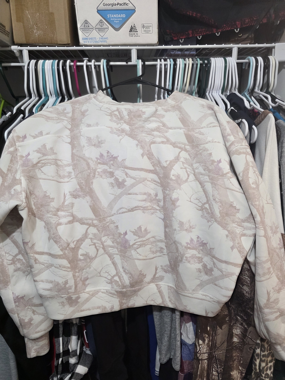 Altar'd State Cream & Light Pink Floral Print Pullover Sweatshirt - Picture 8 of 8